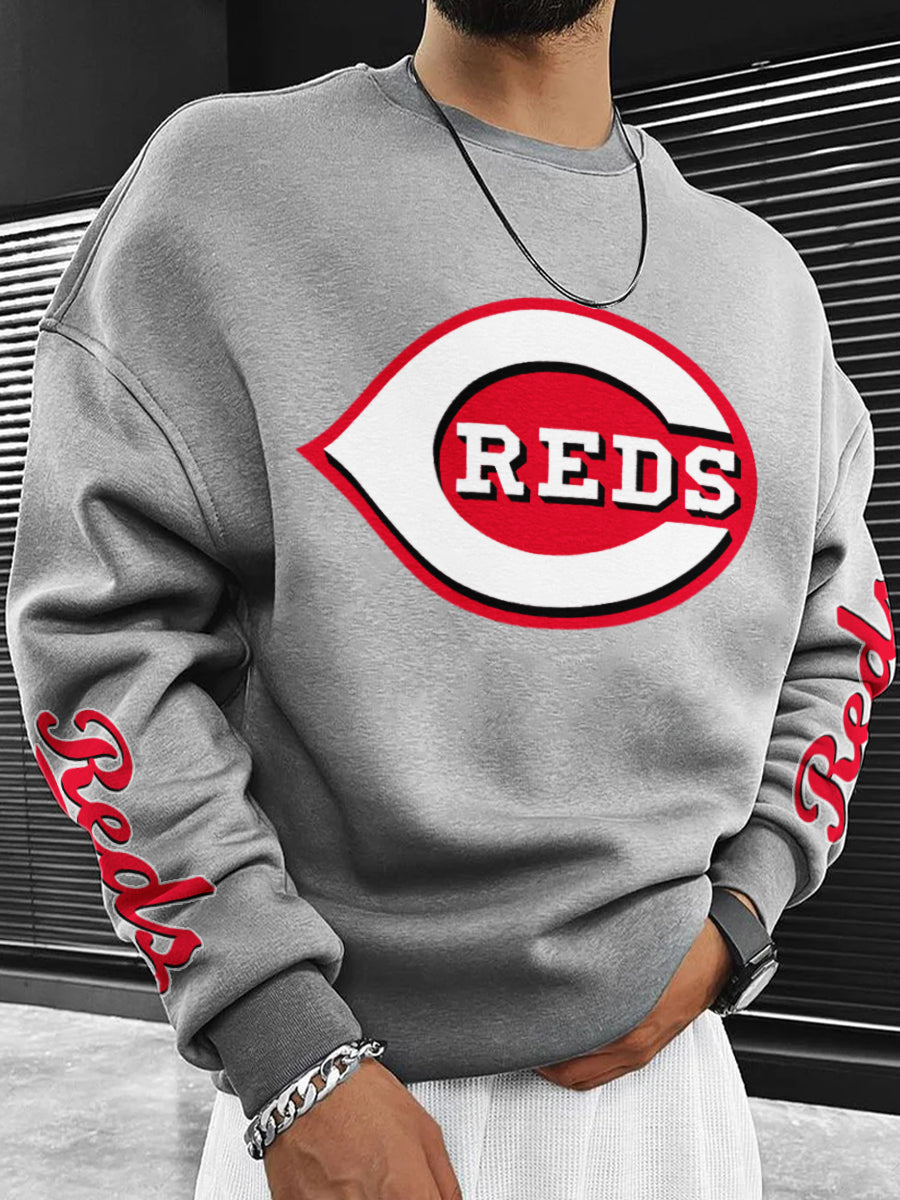 Cincinnati Reds Fashion Men's Crewneck Sweatshirt