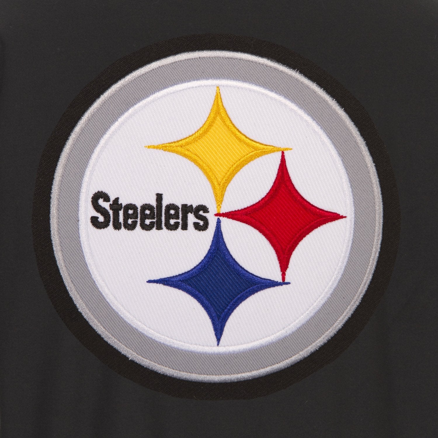 PITTSBURGH STEELERS JH DESIGN WOOL REVERSIBLE FULL-SNAP JACKET – BLACK
