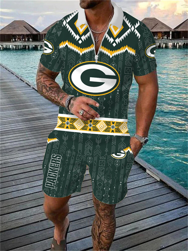 Green Bay Packers Limited Edition Polo Shirt And Shorts Two-Piece Suits