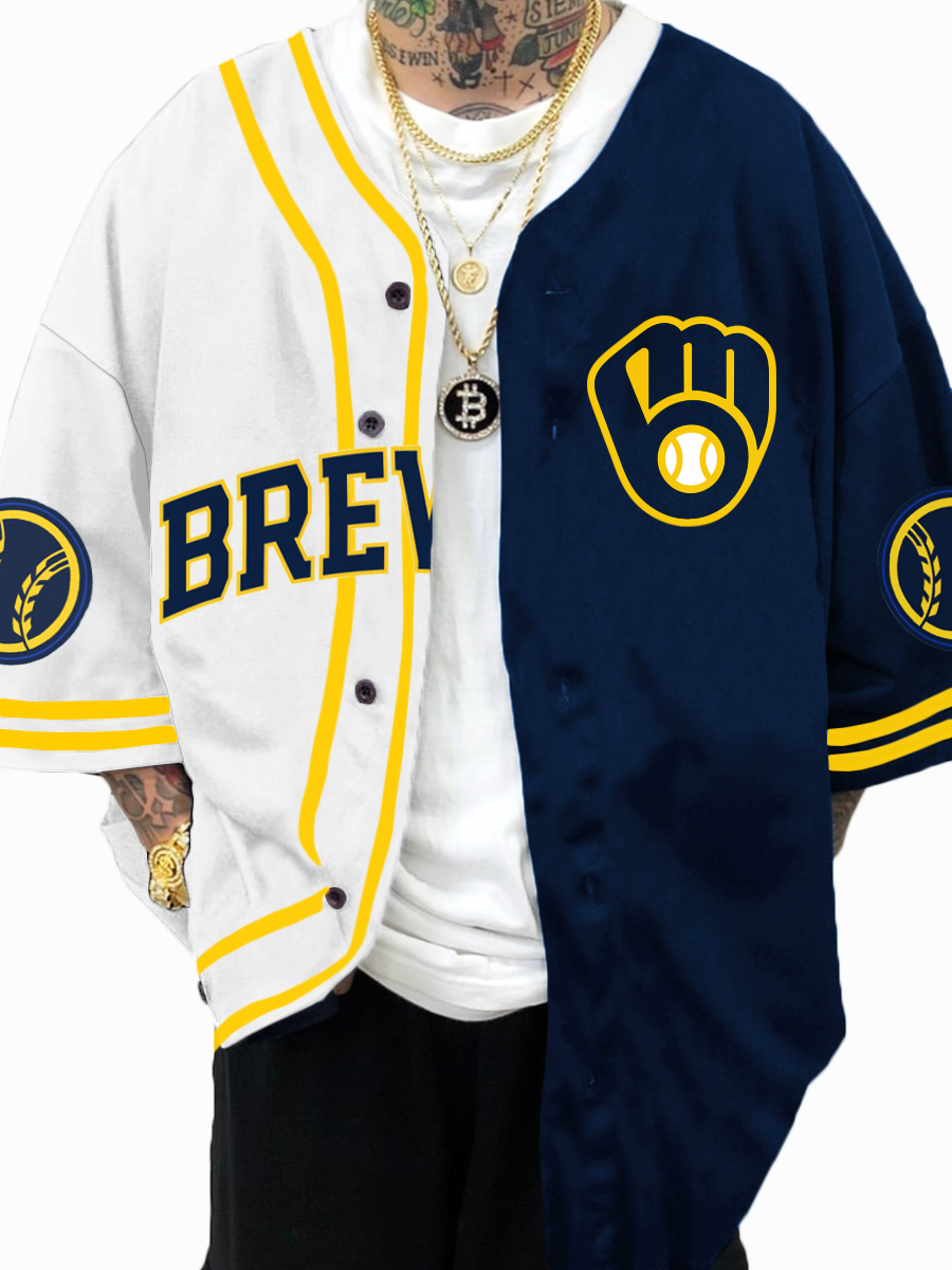 Milwaukee Brewers MLB Men's Fashion Short Sleeve Jersey