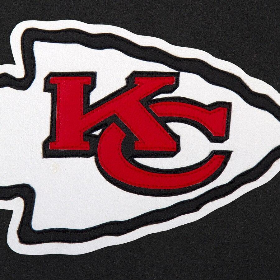 KANSAS CITY CHIEFS JH DESIGN WOOL FULL-SNAP JACKET - BLACK
