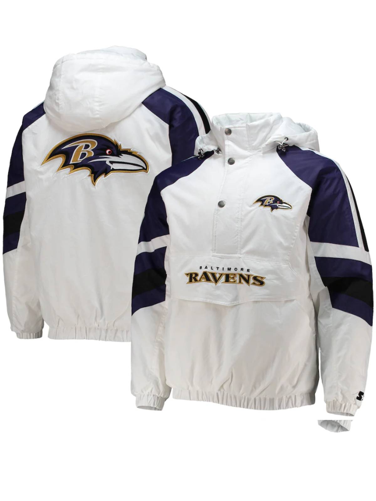 Baltimore Ravens Half-Snap Hoodie Jacket