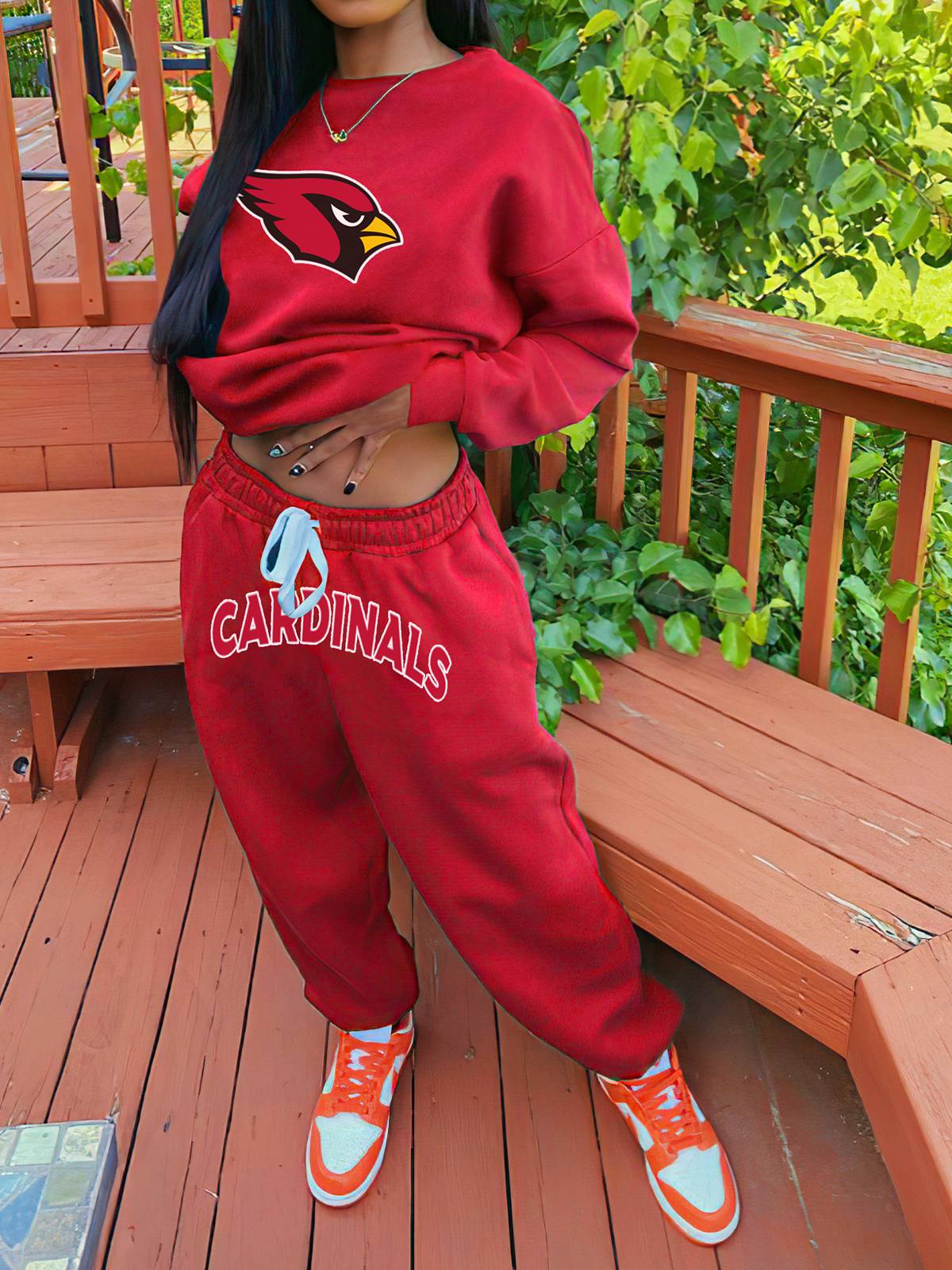 Arizona Cardinals Sports Sweatshirt Two-Piece Suit