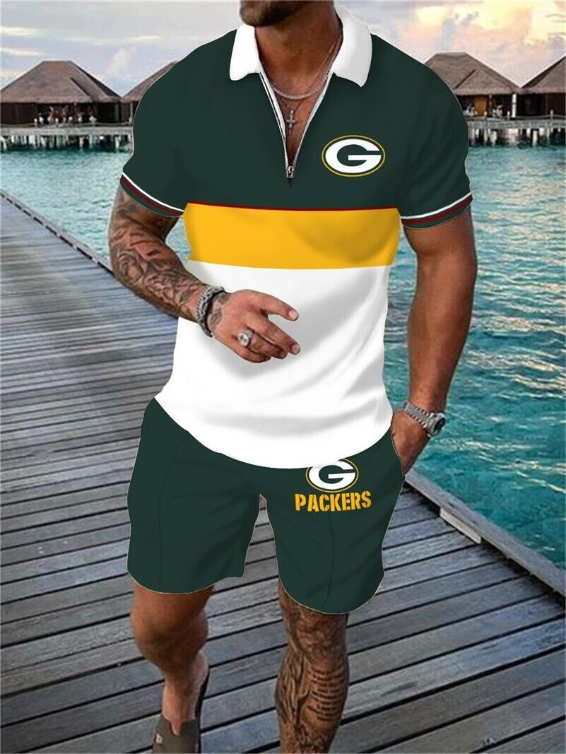 Green Bay Packers Limited Edition Polo Shirt And Shorts Two-Piece Suits