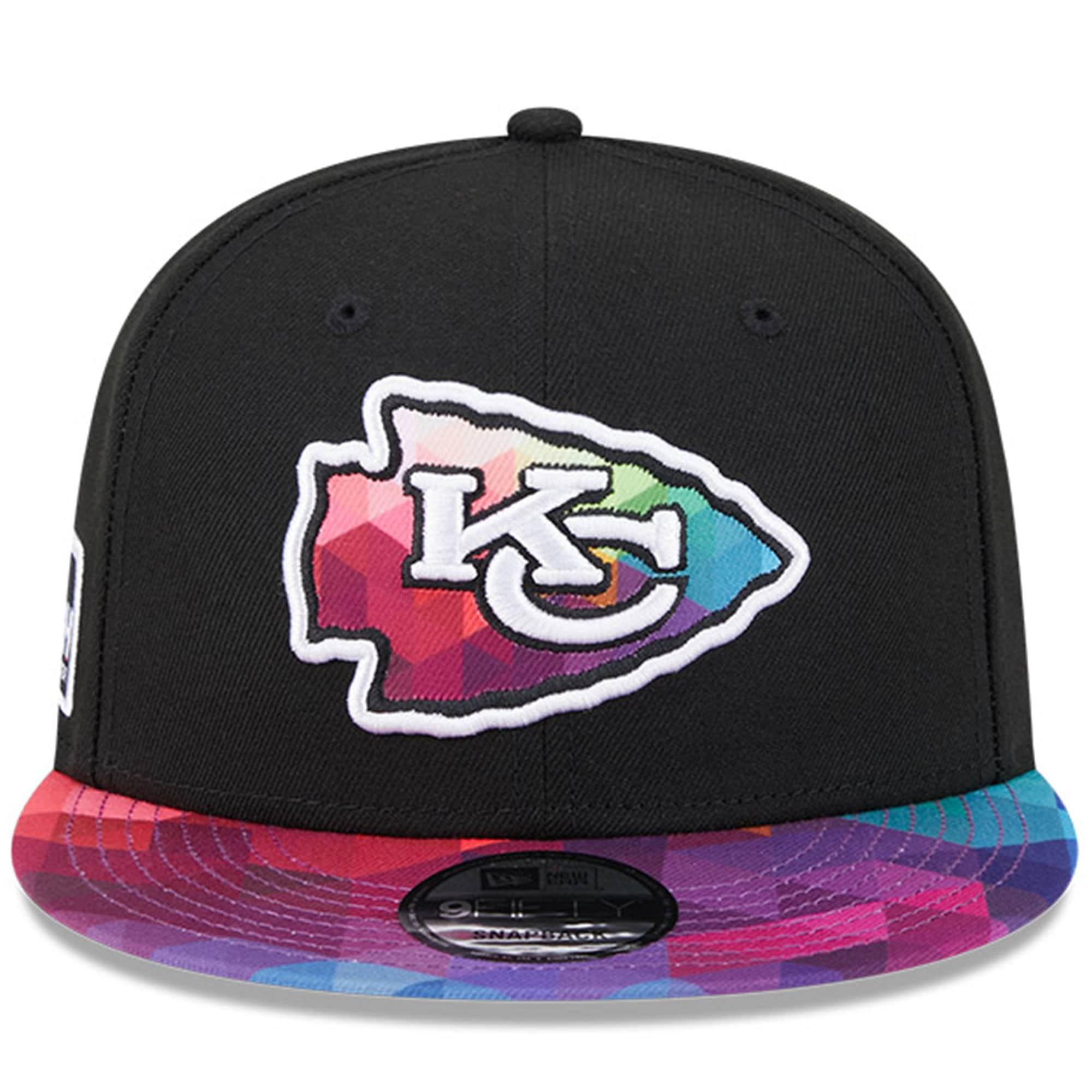 Kansas City Chiefs Men's Black 2023 Crucial Catch 9FIFTY Snapback Hat