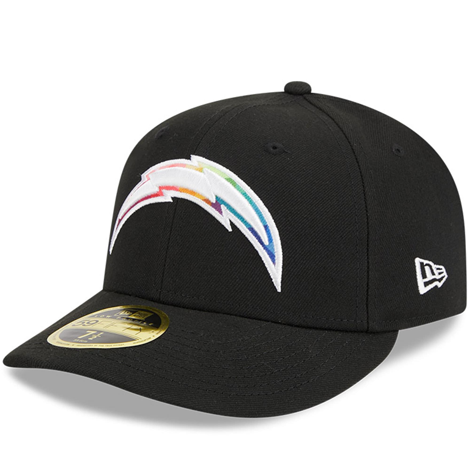Los Angeles Chargers Men's Black 2023 Crucial Catch Low Profile 59FIFTY Fitted Hat