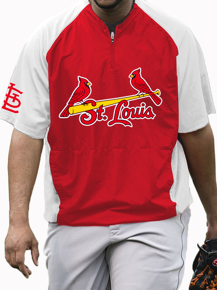 St. Louis Cardinals MLB Men's Raglan Short Sleeve Sports Top