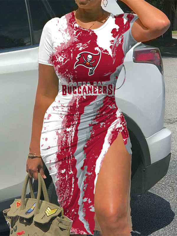 Tampa Bay Buccaneers Women's Slit Bodycon Dress