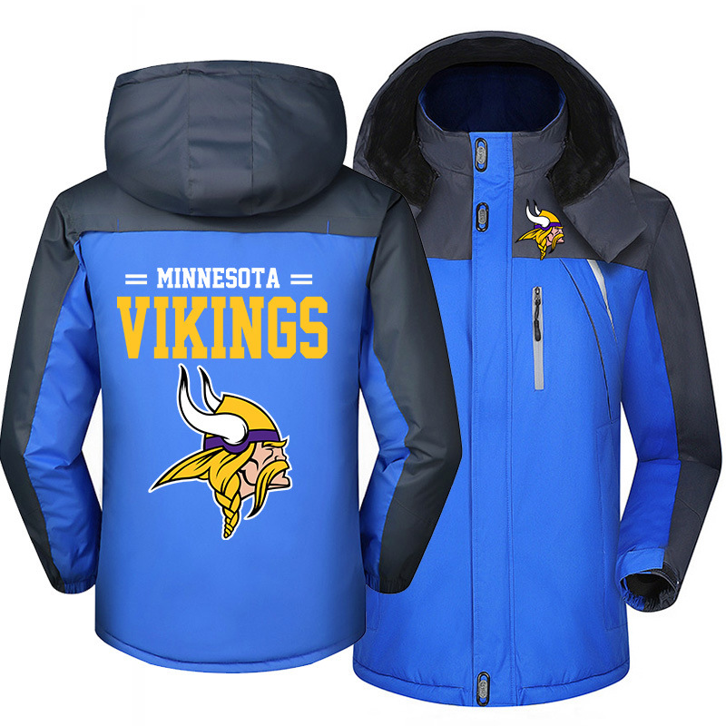 Minnesota Vikings Warm Hoodie Fleece Coat Winter Jacket Coat Ski Suit