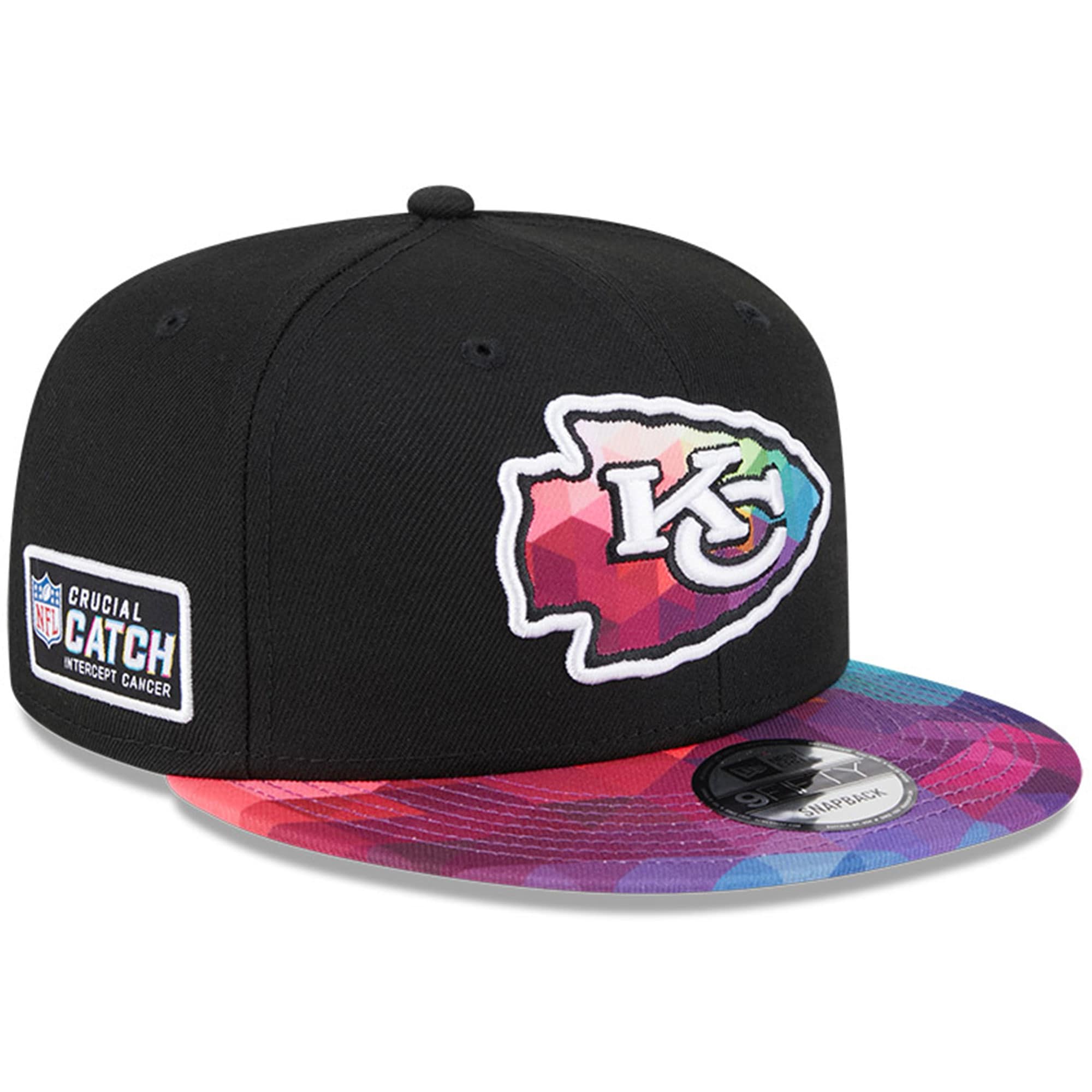 Kansas City Chiefs Youth Black 2023 Crucial Catch 9FIFTY Snapback Hat