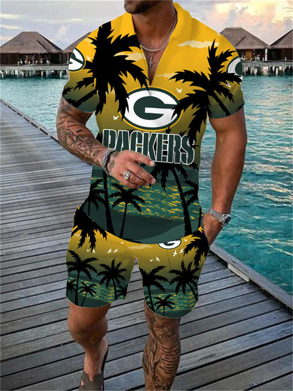Green Bay Packers Limited Edition Polo Shirt And Shorts Two-Piece Suits