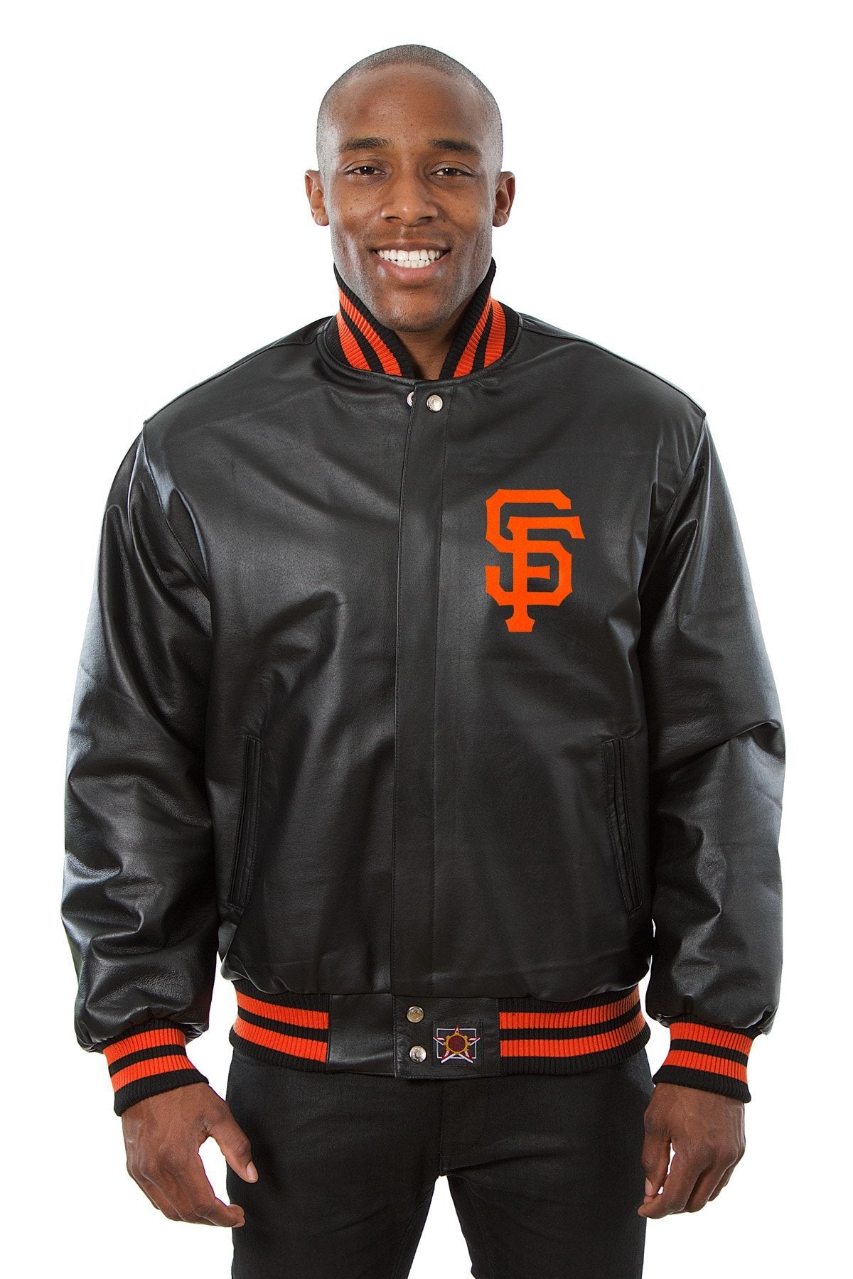 SAN FRANCISCO GIANTS FULL LEATHER JACKET - BLACK