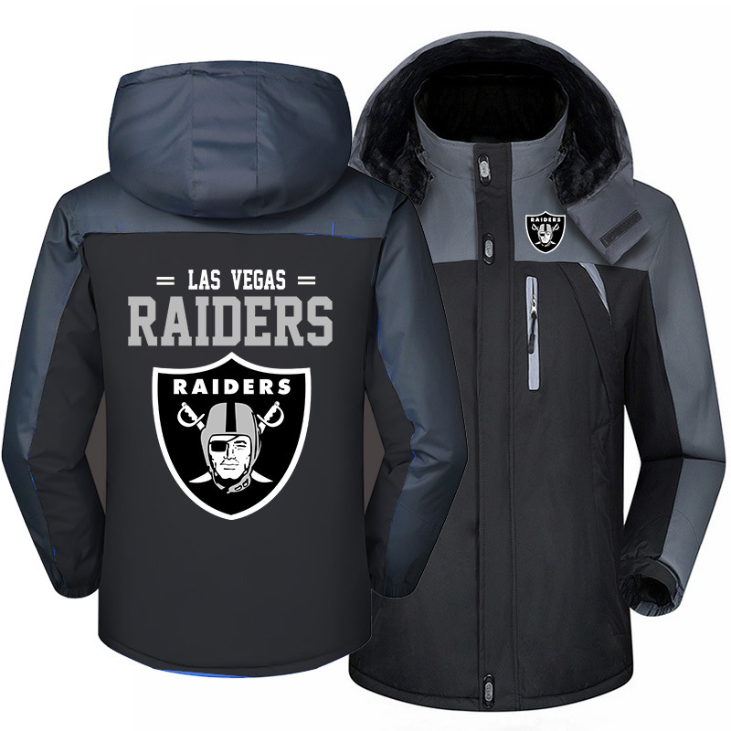 Las Vegas Raiders Warm Hoodie Fleece Coat Winter Jacket Coat Ski Suit