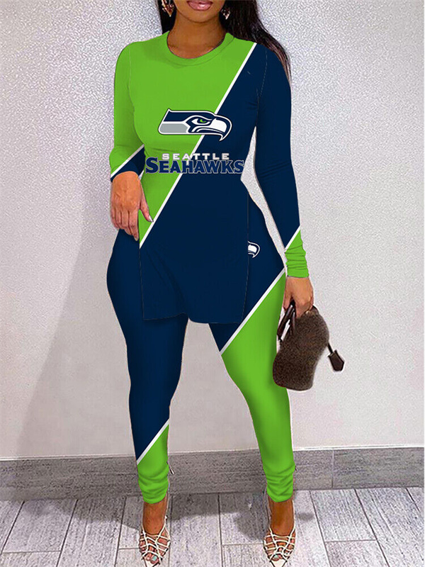 Seattle Seahawks Limited Edition High Slit Shirts And Leggings Two-Piece Suits