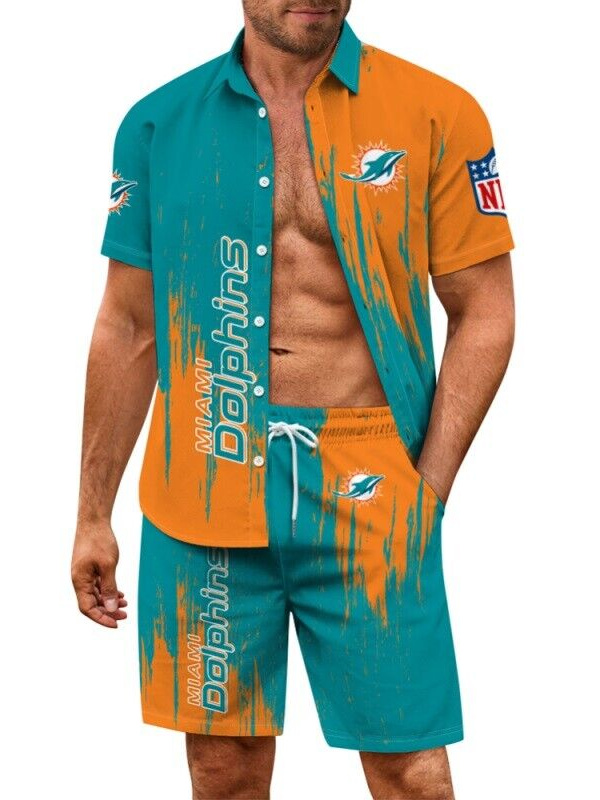Miami Dolphins Limited Edition Hawaiian Shirt And Shorts Two-Piece Suits