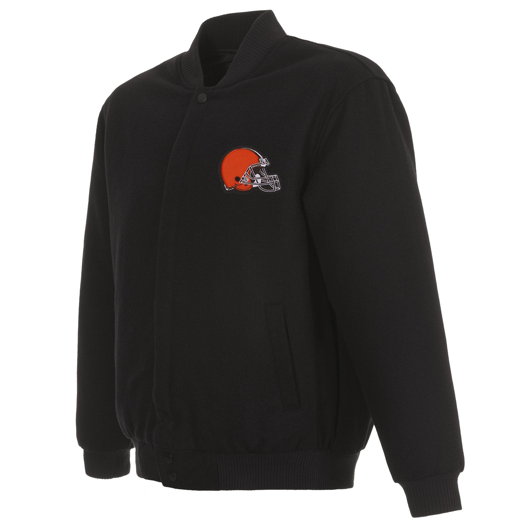 CLEVELAND BROWNS REVERSIBLE WOOL JACKET - BLACK