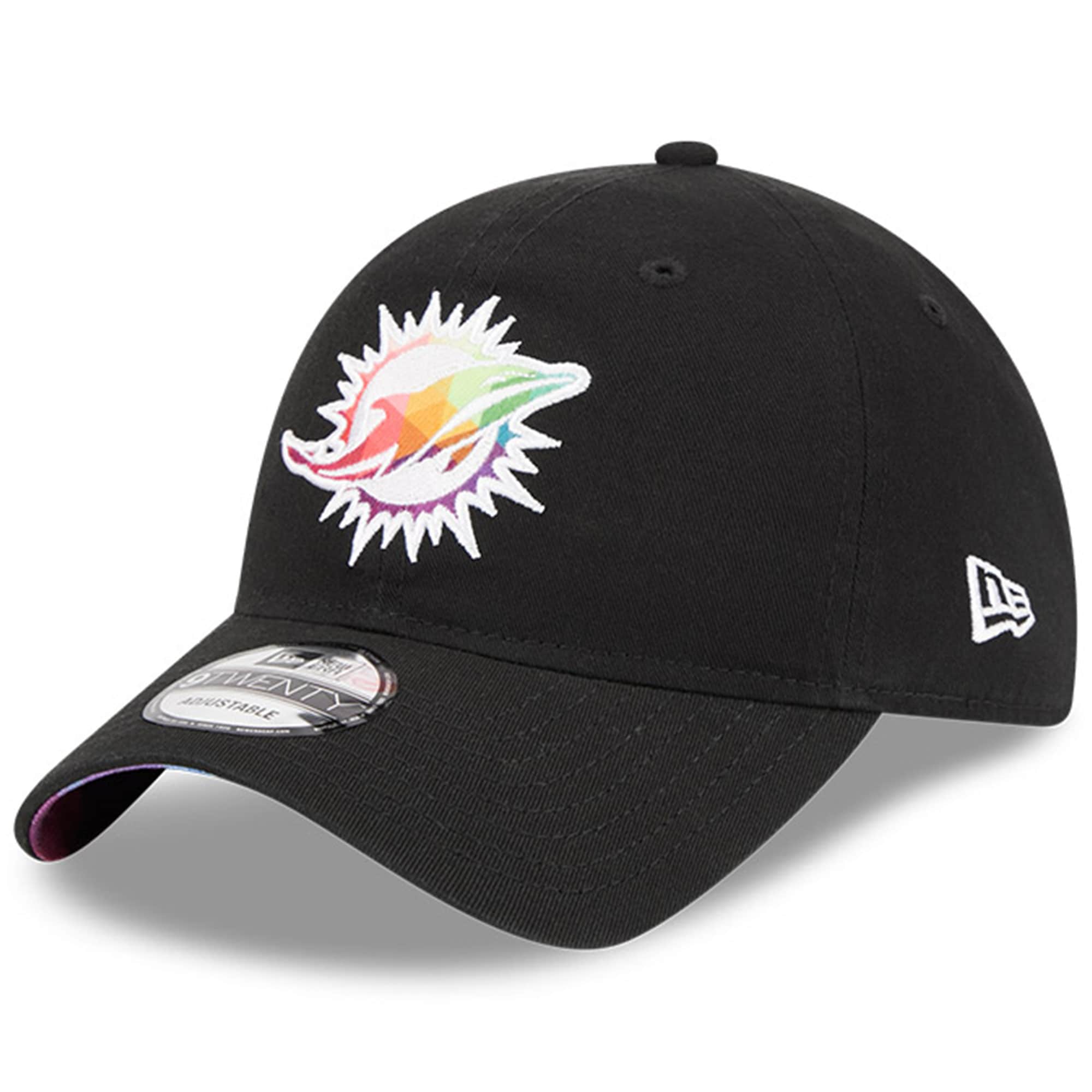 Miami Dolphins Men's   Black 2023  Crucial Catch 9TWENTY Adjustable Hat