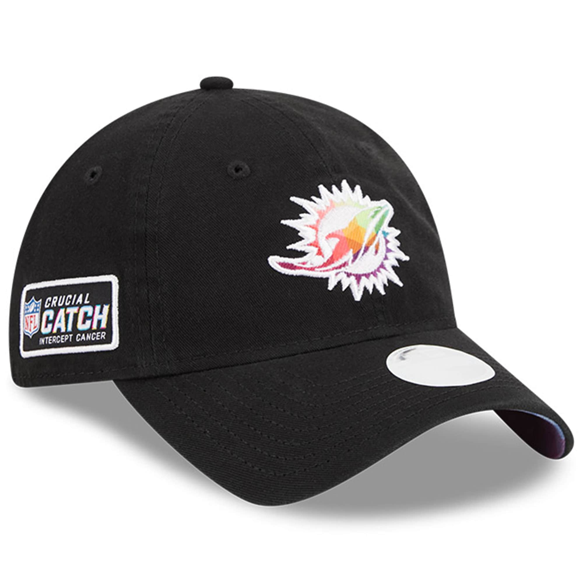 Miami Dolphins Women's Black 2023 Crucial Catch 9TWENTY Adjustable Hat