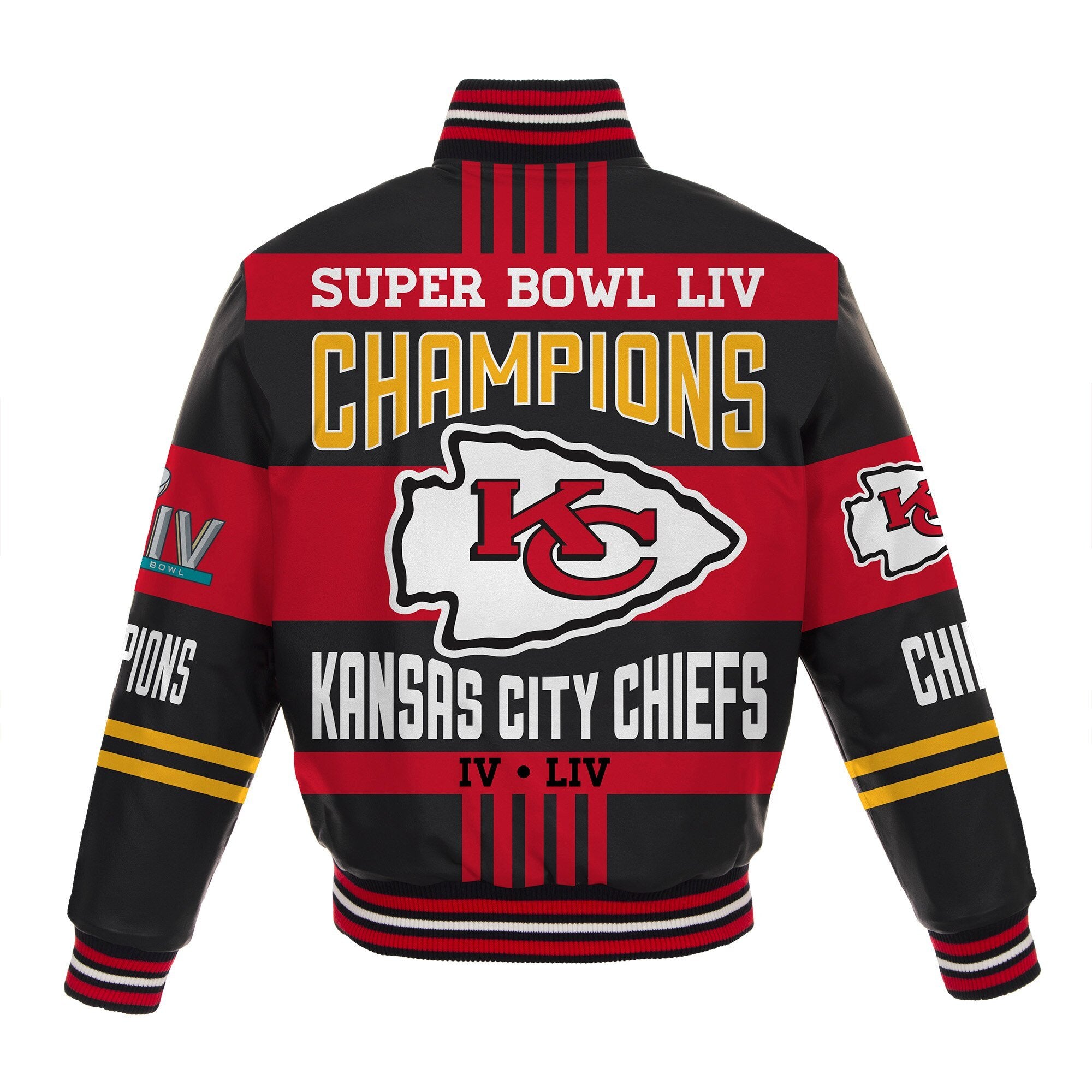 KANSAS CITY CHIEFS SUPER BOWL LIV CHAMPIONS ALL LAMBSKIN LEATHER JACKET
