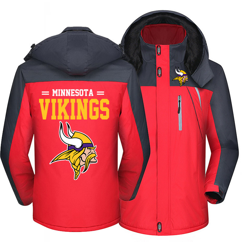 Minnesota Vikings Warm Hoodie Fleece Coat Winter Jacket Coat Ski Suit