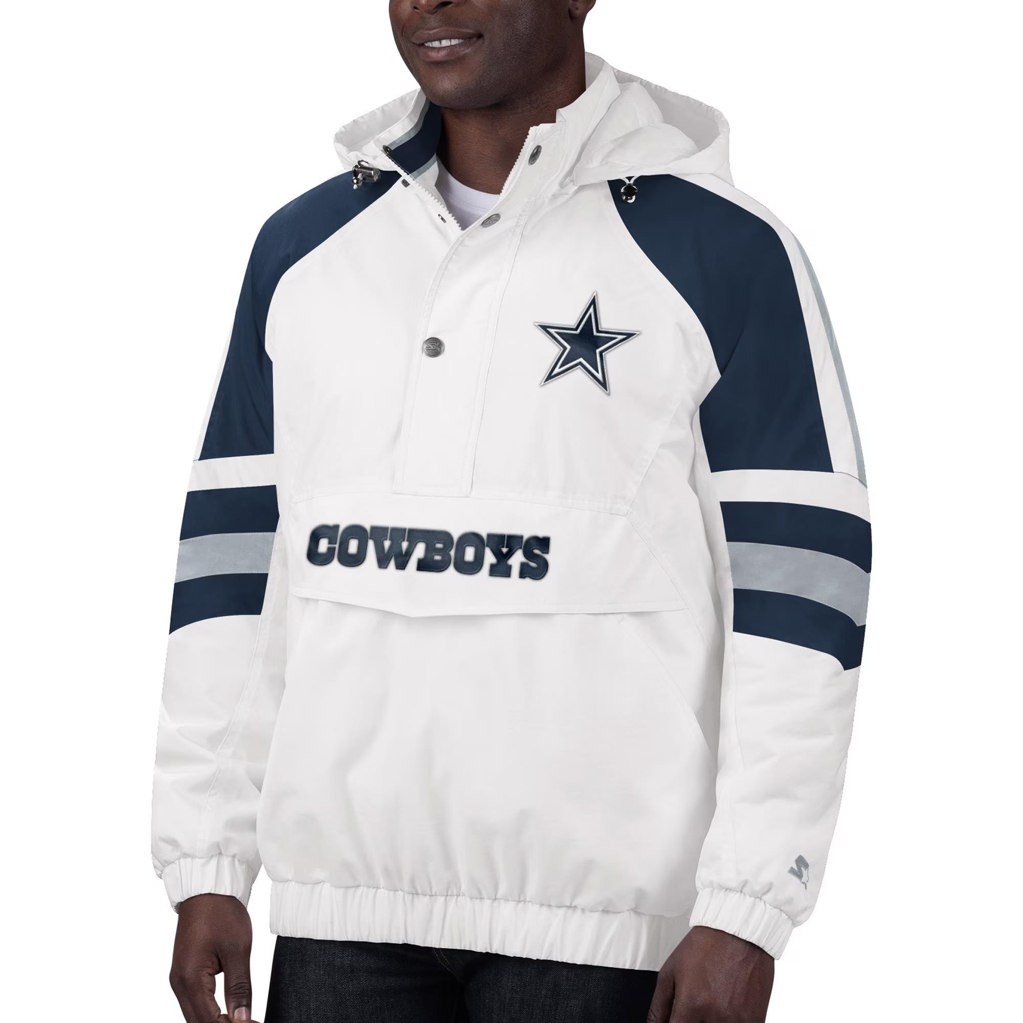 Dallas Cowboys Half-Snap Hoodie Jacket