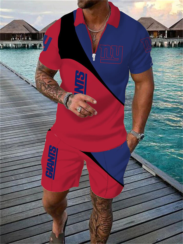 New York Giants Limited Edition Polo Shirt And Shorts Two-Piece Suits