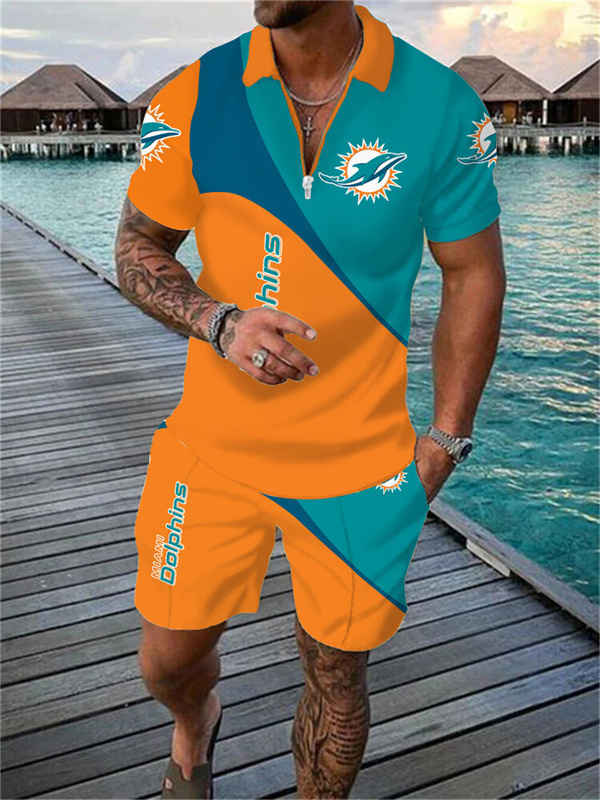 Miami Dolphins Limited Edition Polo Shirt And Shorts Two-Piece Suits
