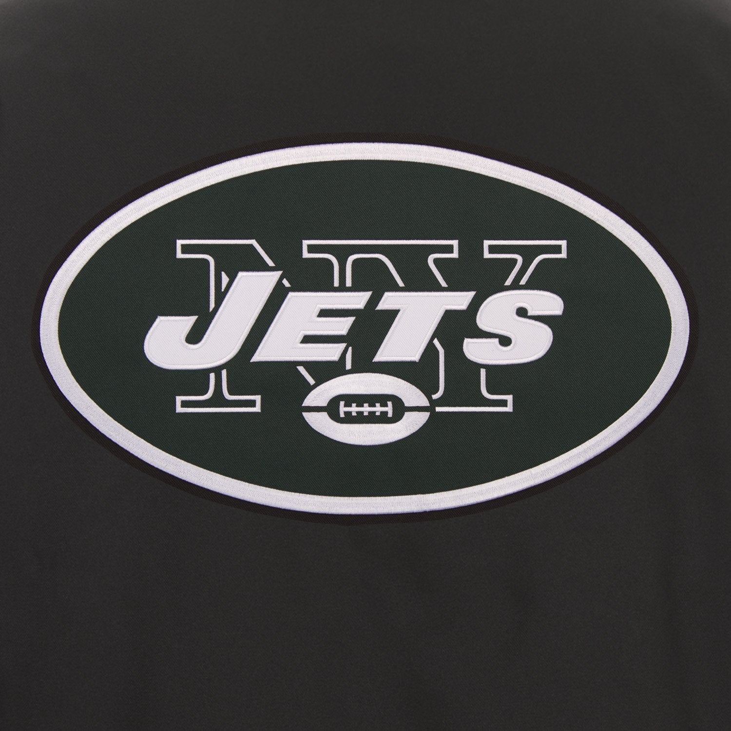 NEW YORK JETS POLY TWILL VARSITY JACKET - BLACK