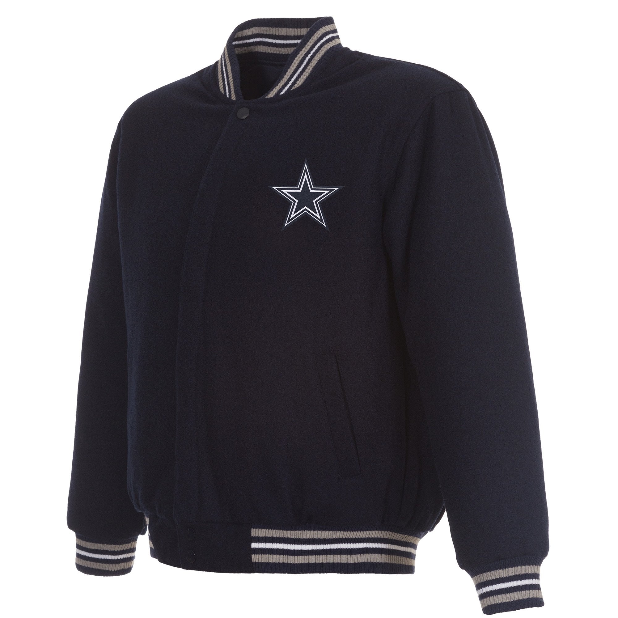 DALLAS COWBOYS REVERSIBLE WOOL JACKET - NAVY