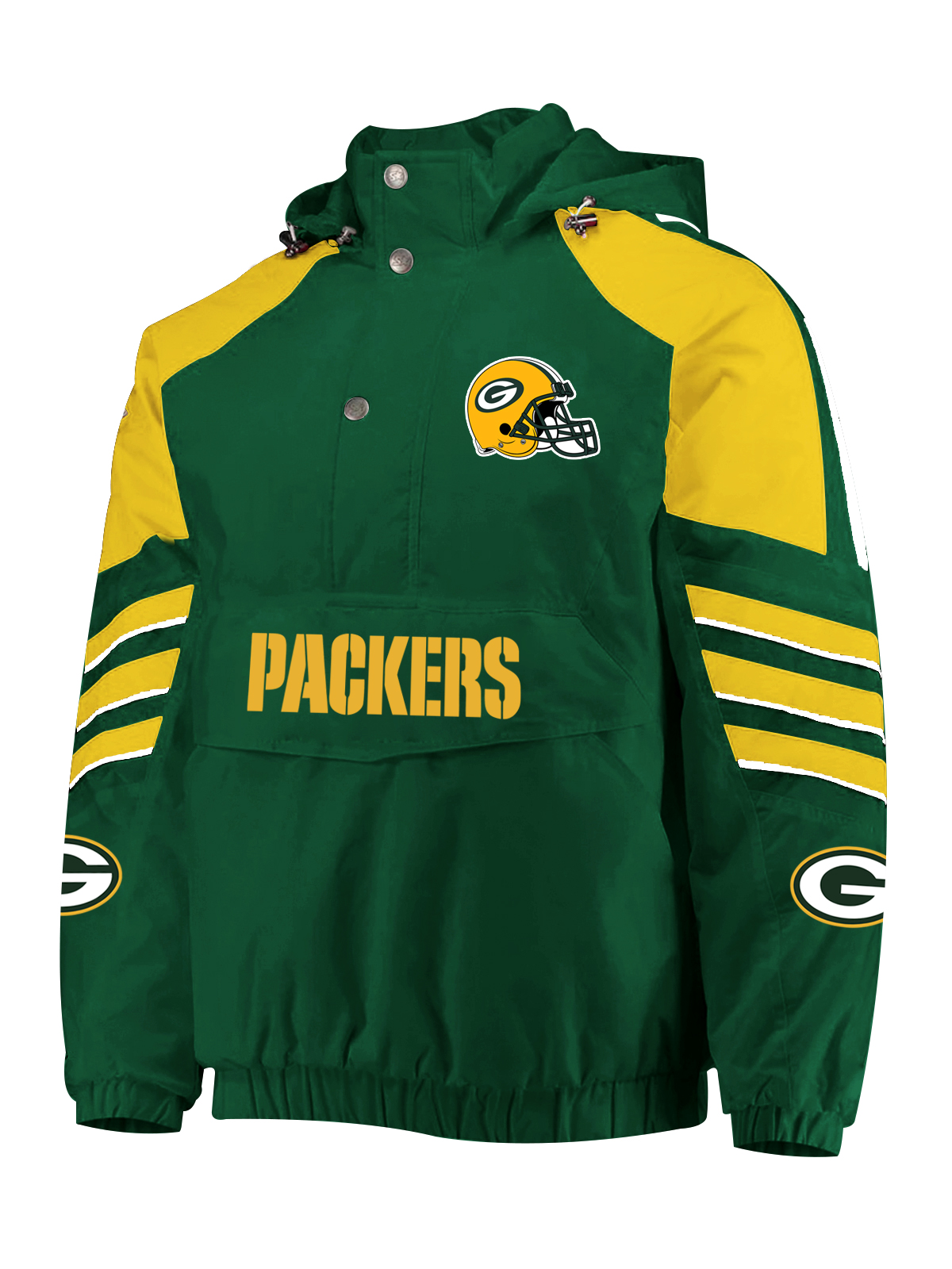 Green Bay Packers Half-Snap Hoodie Jacket