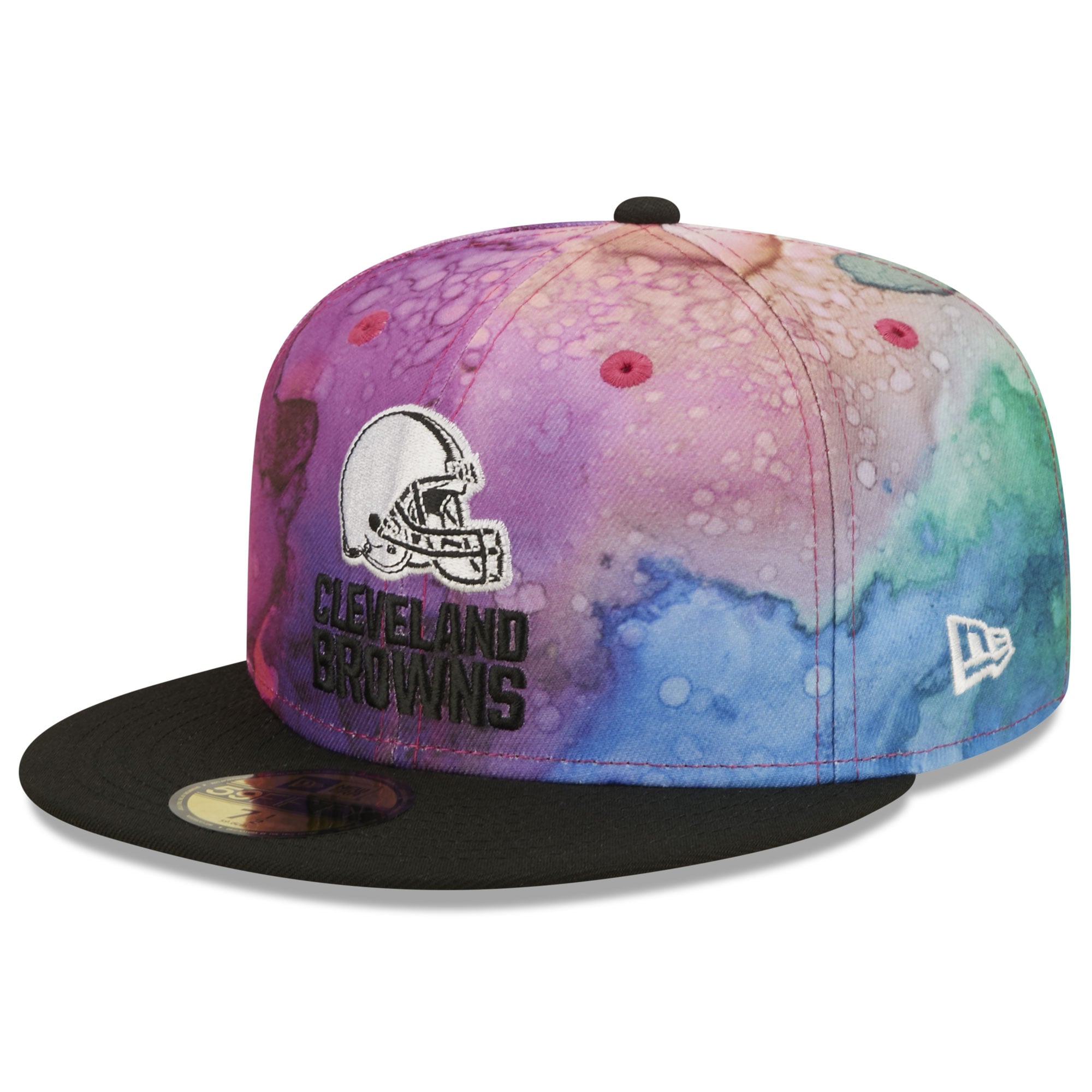 Cleveland Browns Men's  Pink/Black 2022  Crucial Catch 59FIFTY Fitted Hat