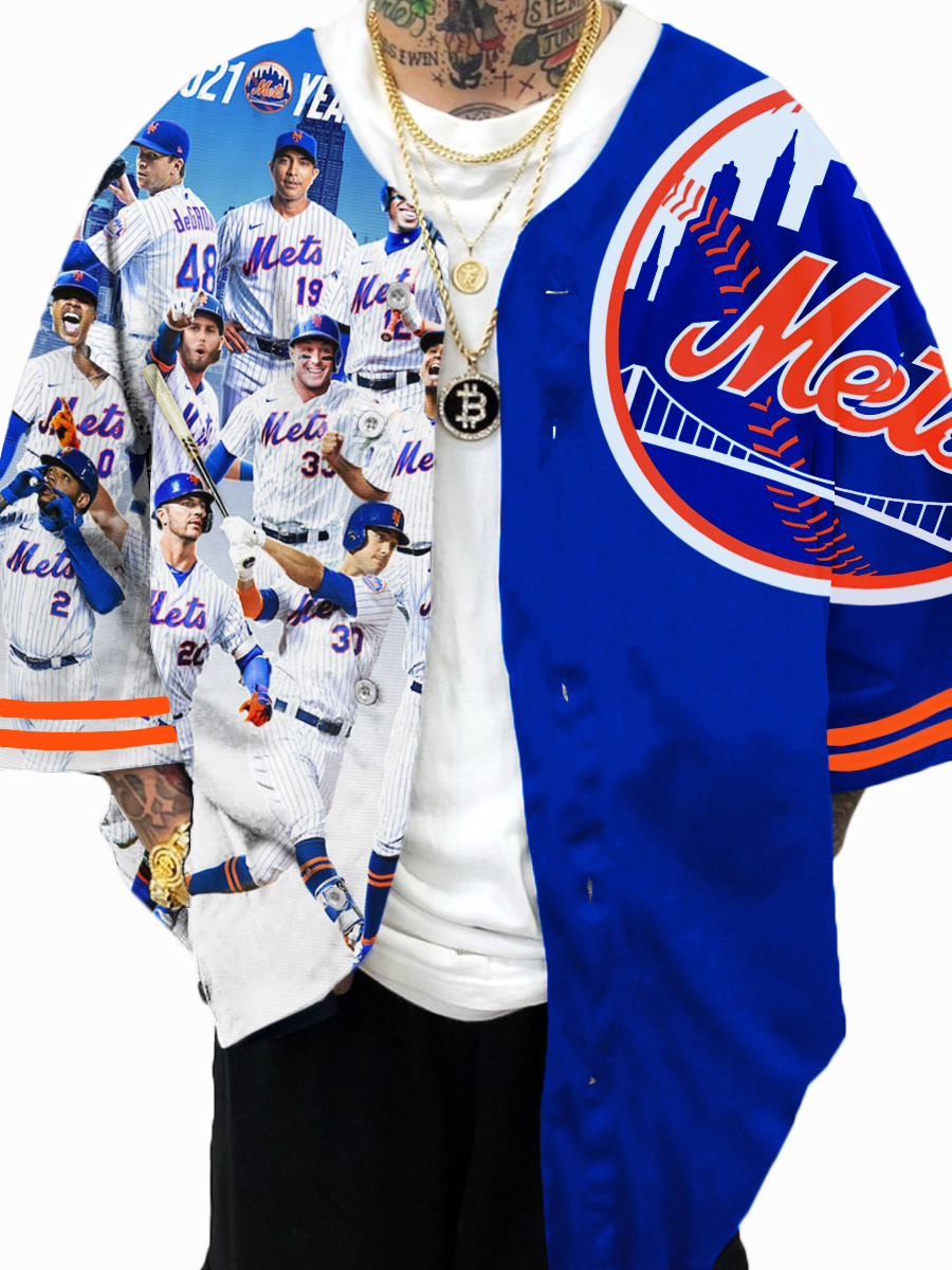 New York Mets MLB Men's Fashion Short Sleeve Jersey