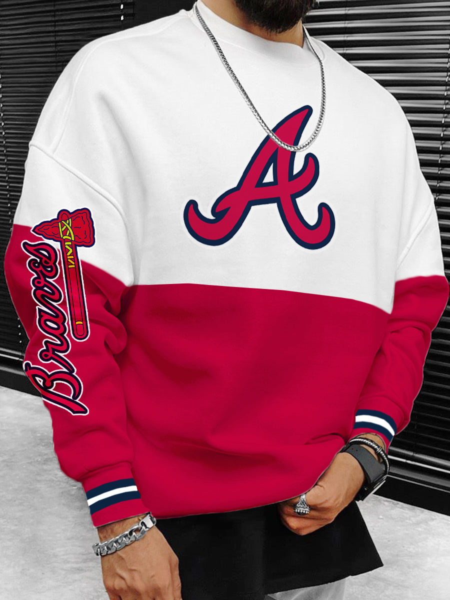 Atlanta Braves MLB Men's Oversize Crewneck Sweatshirt