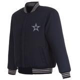 DALLAS COWBOYS REVERSIBLE WOOL JACKET - NAVY