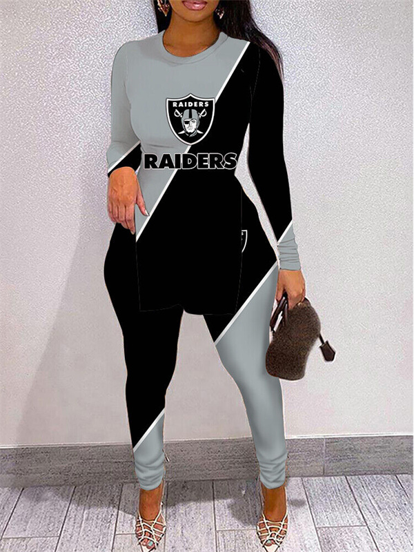 Las Vegas Raiders Limited Edition High Slit Shirts And Leggings Two-Piece Suits