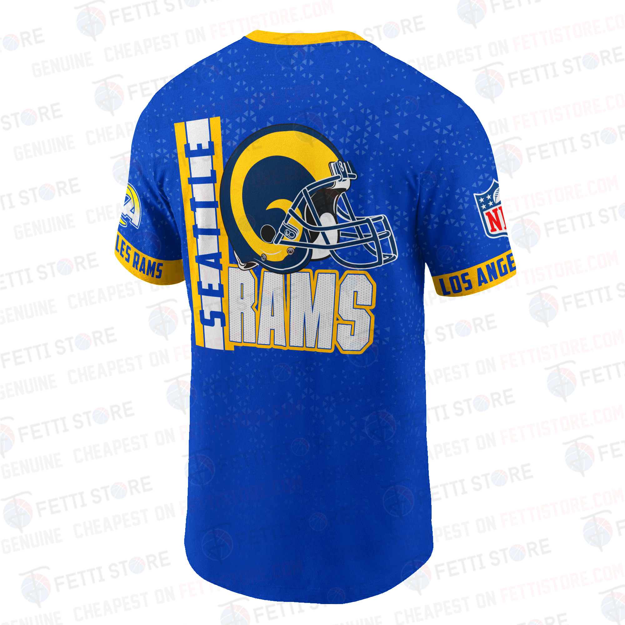 Los Angeles Rams R American Football Leauge Pattern 3D T-Shirt SH1