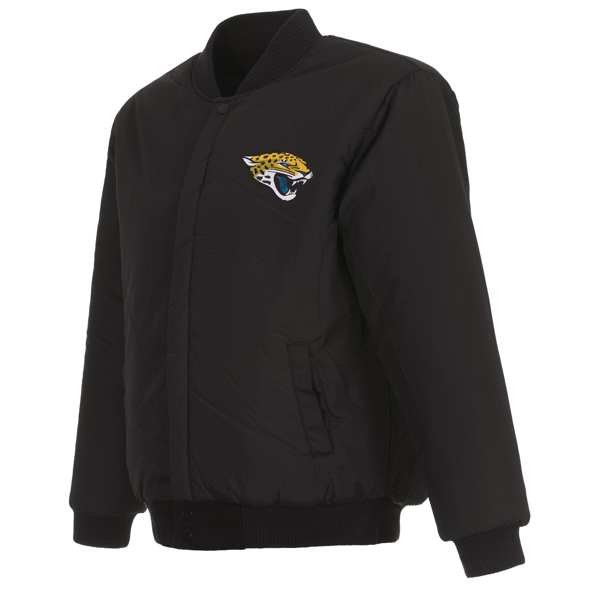 JACKSONVILLE JAGUARS REVERSIBLE WOOL JACKET - BLACK