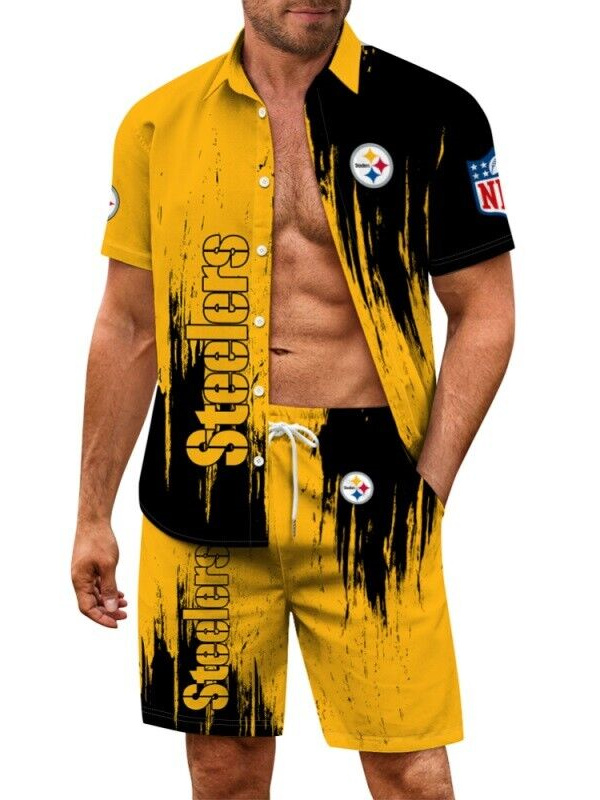 Pittsburgh Steelers Limited Edition Hawaiian Shirt And Shorts Two-Piece Suits