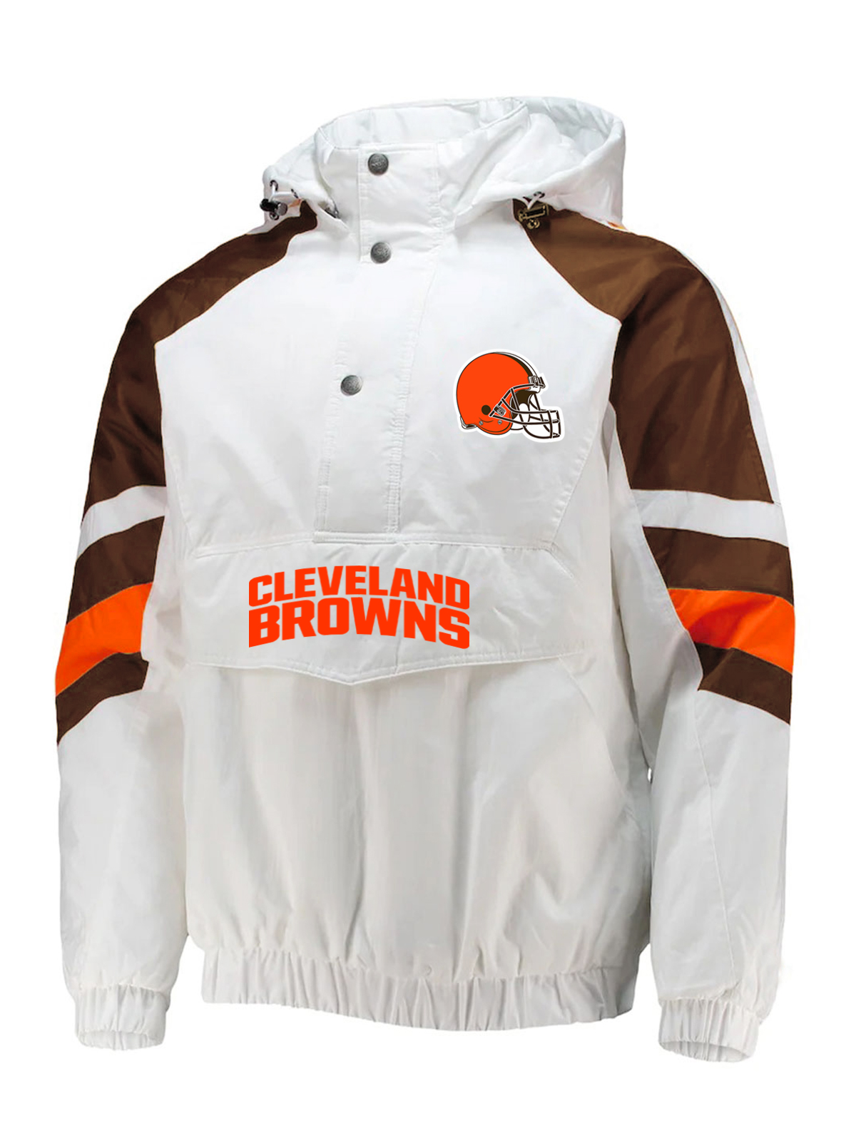 Cleveland Browns Half-Snap Hoodie Jacket