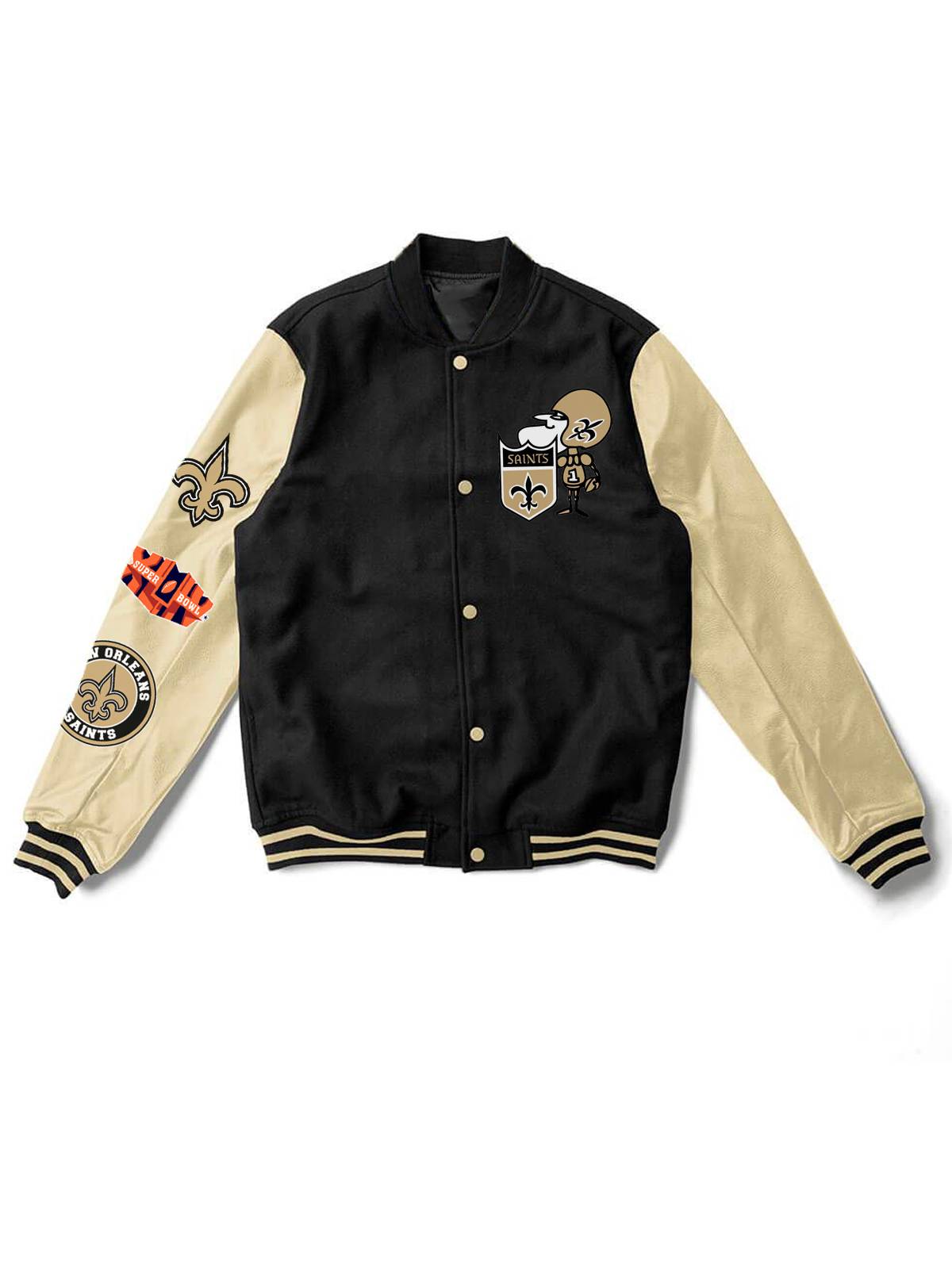 New Orleans Saints Fashion Varsity Bomber Jacket