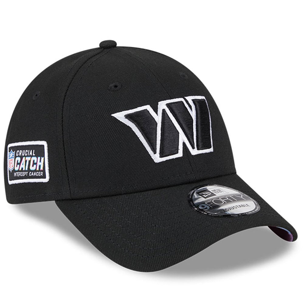 Washington Commanders Men's Black 2023 Crucial Catch 9FORTY Adjustable Hat