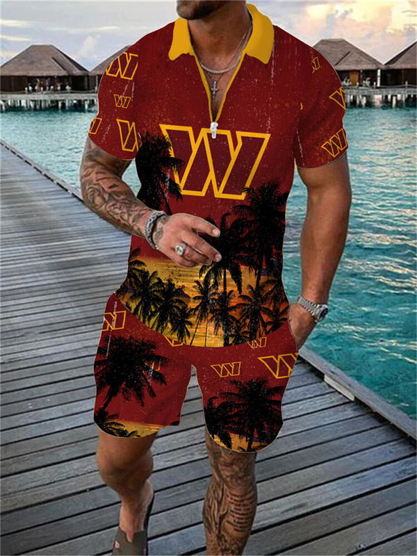 W CommandersLimited Edition Polo Shirt And Shorts Two-Piece Suits