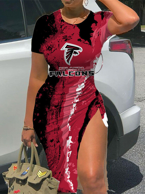 Atlanta Falcons Women's Slit Bodycon Dress