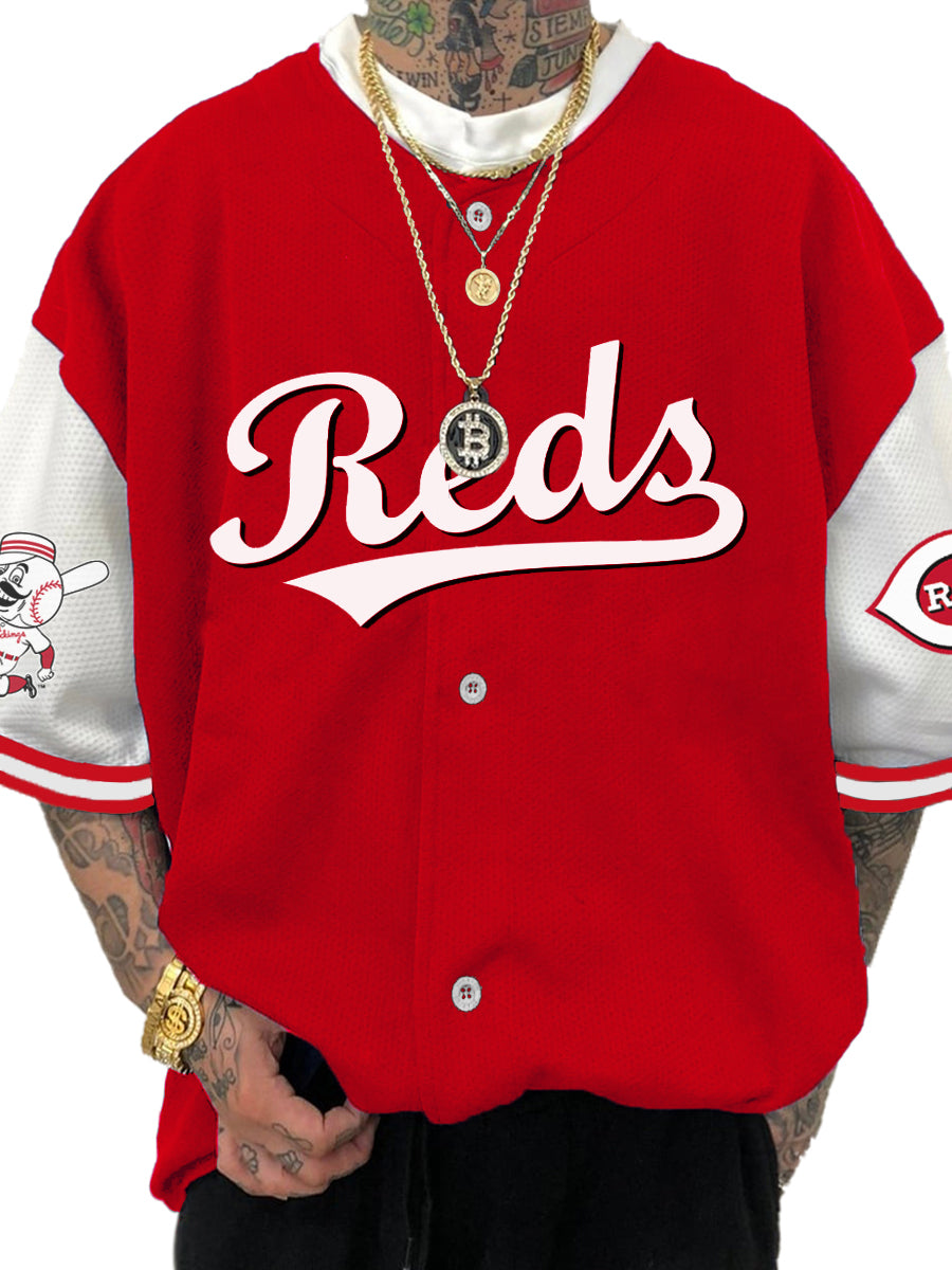 Cincinnati Reds Fashion Men's Fashion Short Sleeve Jersey