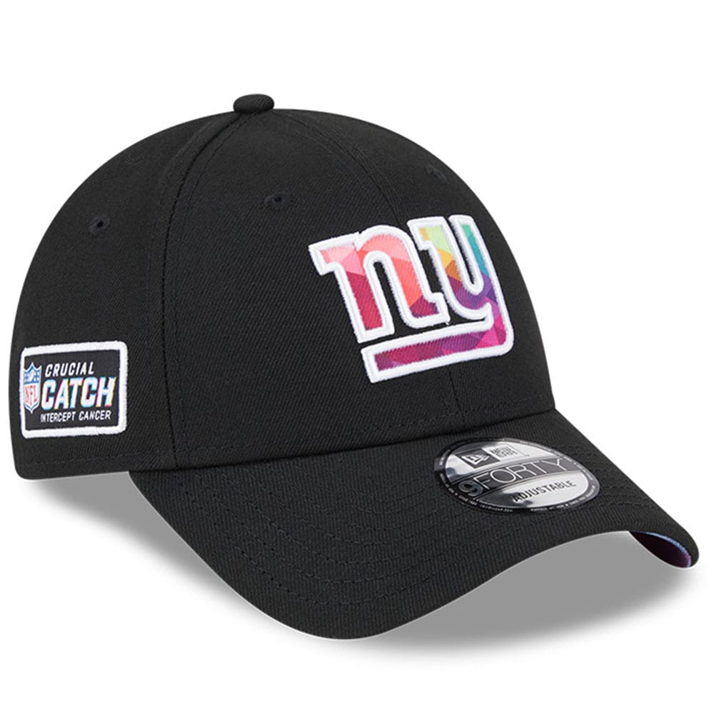 New York Giants Men's Black 2023 Crucial Catch 9FORTY Adjustable Hat