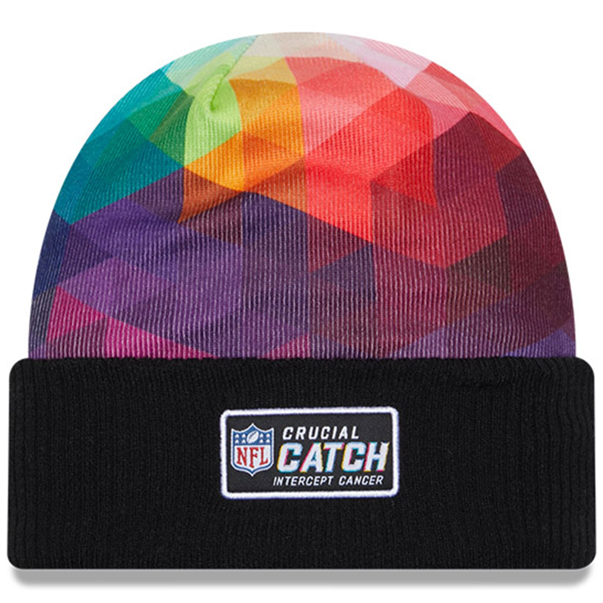 Carolina Panthers Youth Black 2023 Crucial Catch Cuffed Knit Hat