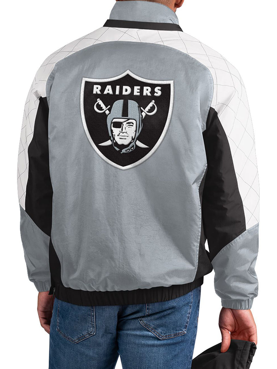 Las Vegas Raiders The Body Check Half-Snap Pullover Jacket
