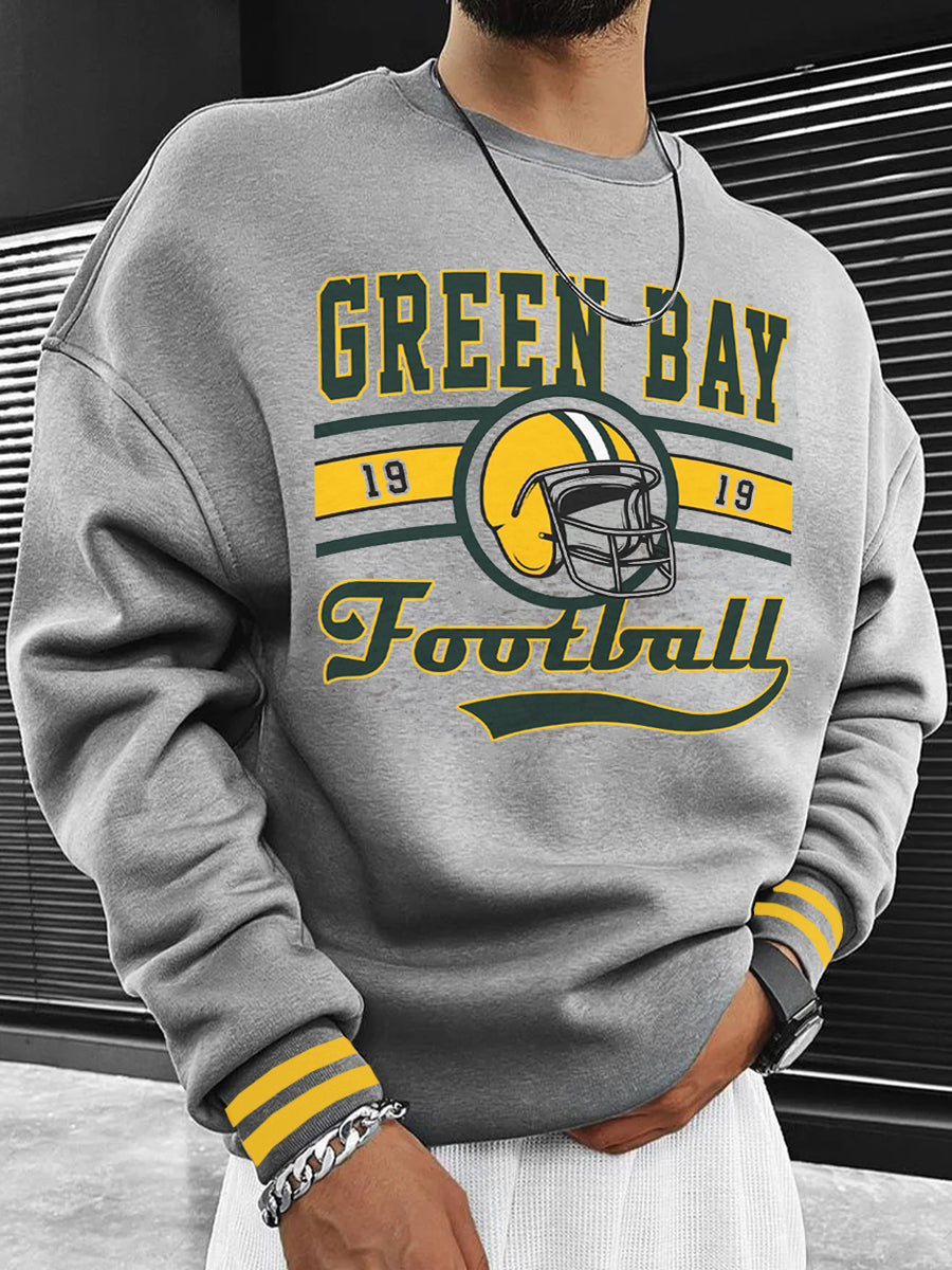 Green Bay Packers Vintage Style Unisex Casual Sweatshirt
