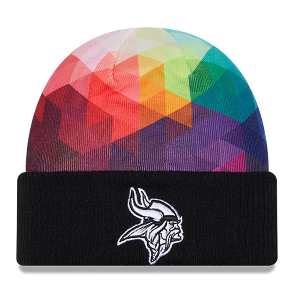 Minnesota Vikings Men's Black 2023 Crucial Catch Cuffed Knit Hat