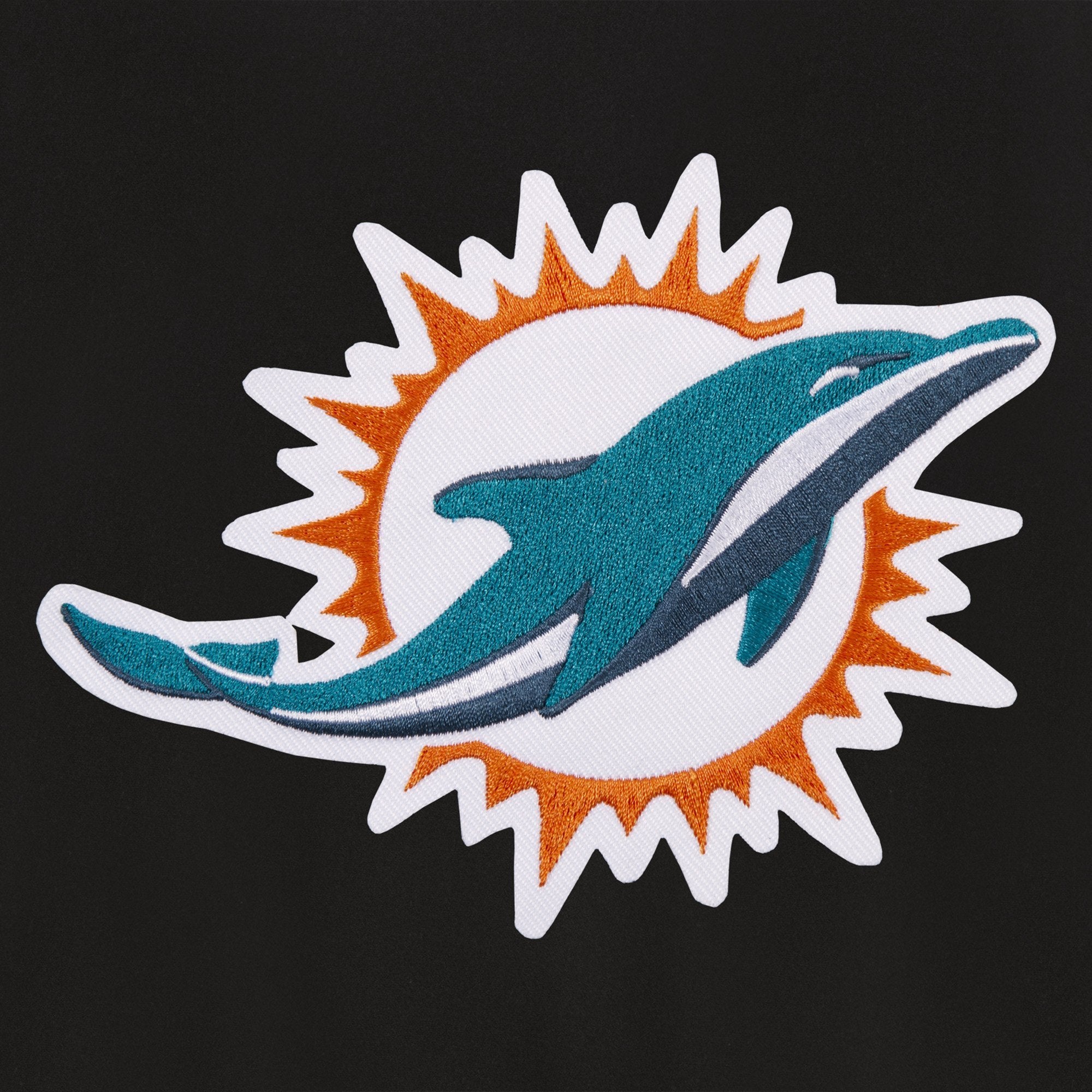 MIAMI DOLPHINS REVERSIBLE WOOL JACKET - BLACK